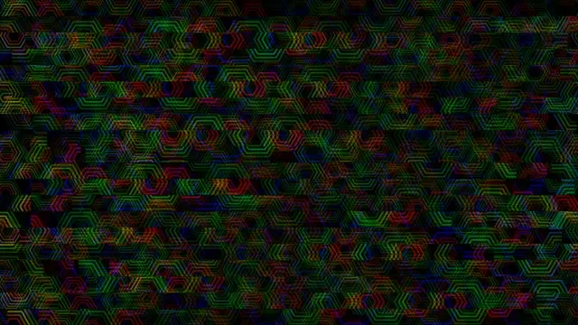 Colorful Neon Hexagon Pattern Animated Background