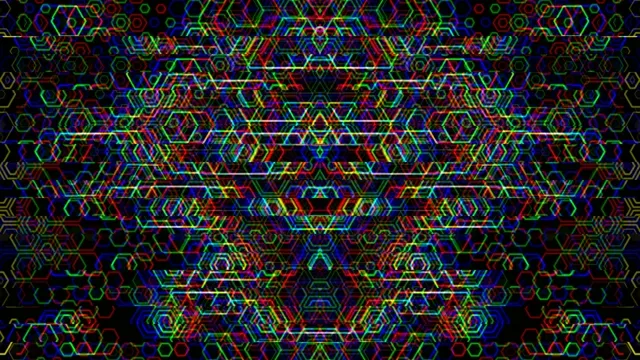 Colorful Neon Hexagon Pattern Animation 4K