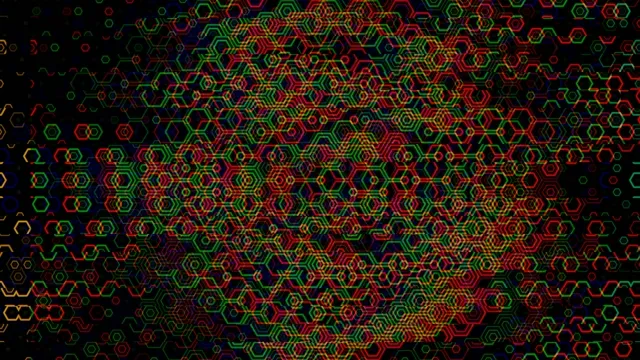 Colorful Neon Hexagons Abstract 4K Motion Background