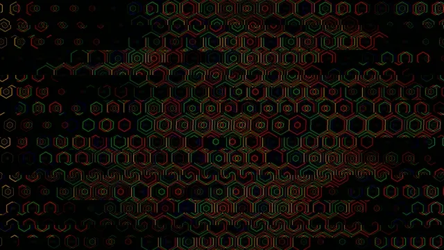 Colorful Neon Hexagons Digital Pattern 4K
