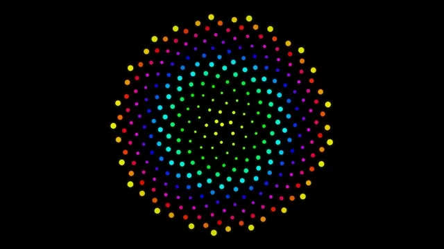 Colorful Neon Particles Sphere - 4K Abstract Motion