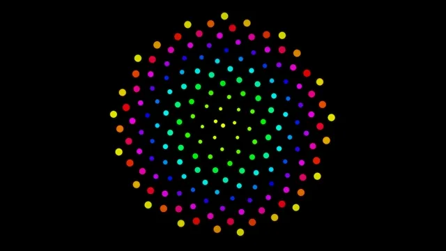 Colorful Neon Particles Sphere Animation 4K