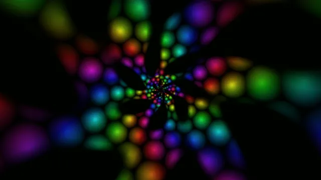 Colorful Neon Particles Tunnel 4K Ultra HD