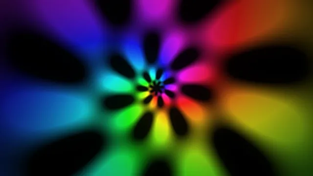 Colorful Neon Radial Burst Light Motion Background