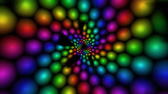 Colorful Neon Spheres Tunnel 4K Background