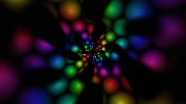 Colorful Neon Spheres Tunnel 4K Ultra HD