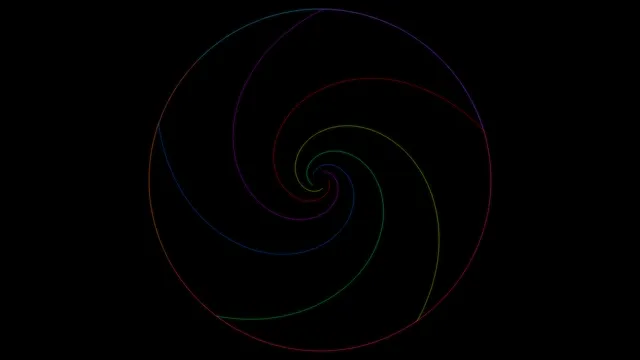 Colorful Neon Spiral Loop Animation in 4K