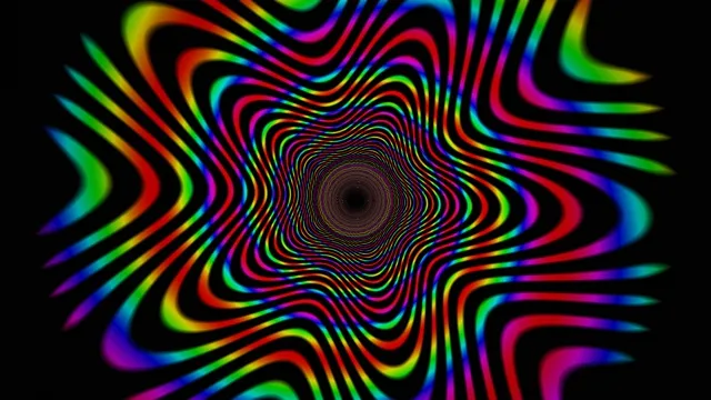 Colorful Neon Spiral Tunnel Loop 4K