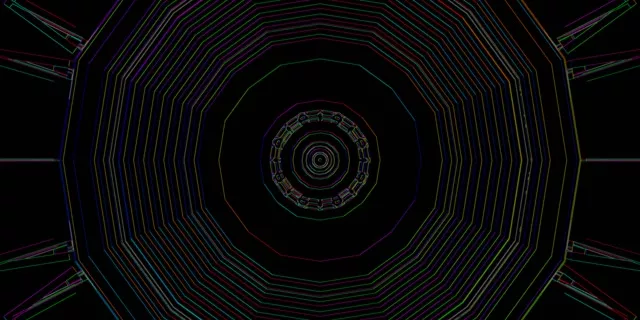 ネオン トンネル スパイラリング ボルテックス VJLoops 2:1 ユニビジウム 60fps スクリーンセーバー