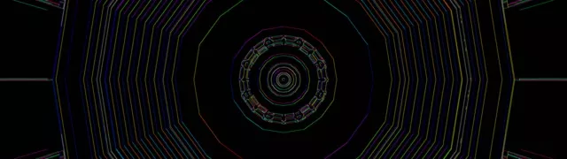 Tunnel Néon Vortex Spiralant VJ Loop 32:9 Ultrawide 60fps Économiseur