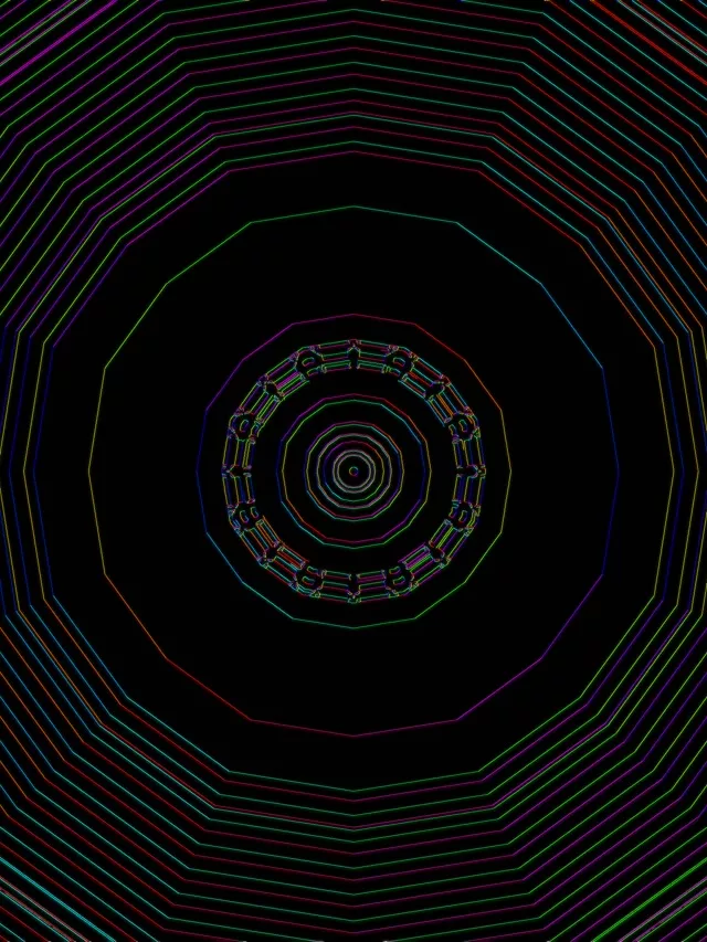 नियॉन टनल स्पाइरलिंग वॉर्टेक्स 3:4 आईपैड पोर्ट्रेट 60fps VJLoops स्क्रीनसेवर