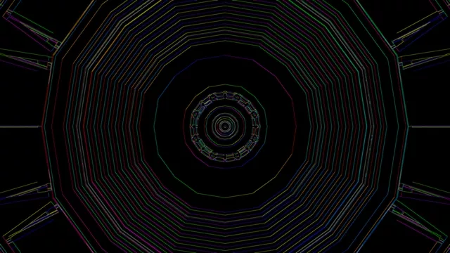 Animation Tunnel Néon Coloré 4K UHD 60FPS Screensaver Windows Laptop