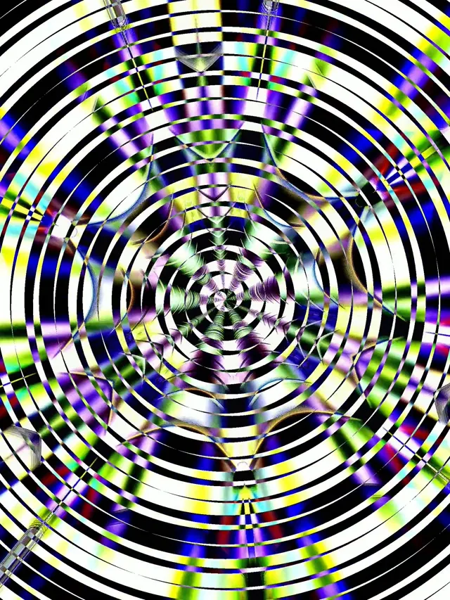 Neon Tunnel Concentric Circles VJ Loop 3:4 iPad 60fps Screensaver