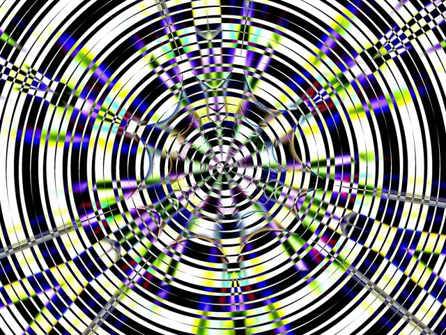 Neon Tunnel Concentric Circles VJ Loop 4:3 Classic 60fps Screensaver