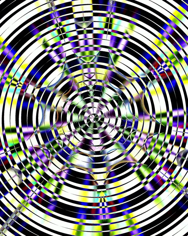 Neon Tunnel Concentric Circles VJ Loop 4:5 Instagram 60fps Screensaver