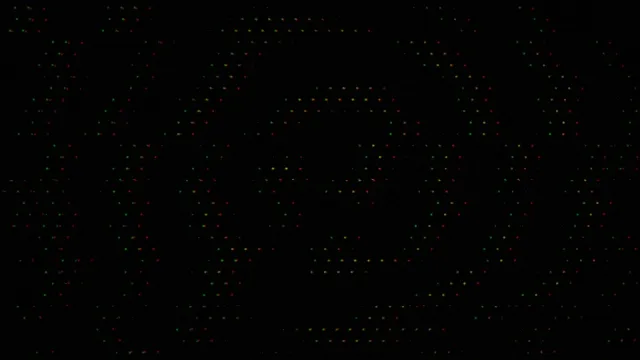 Colorful Particle Network Animation on Black Background