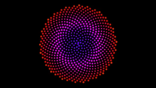 Colorful Particle Sphere Animation - 4K