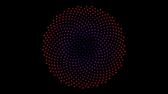 Colorful Particle Sphere Animation - 4K