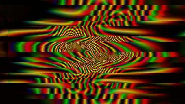 Colorful Psychedelic Tunnel with Hypnotic Light Patterns