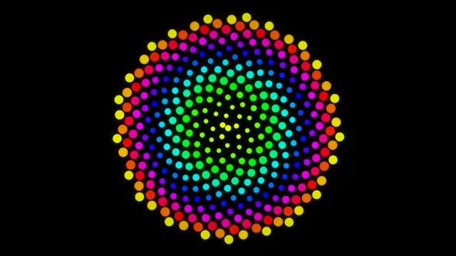 Colorful Rainbow Dot Sphere - 4K Abstract Motion