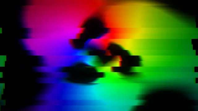 Colorful Rainbow Light Spectrum Glitch Animation