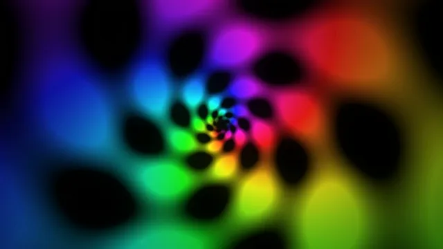 Colorful Rainbow Neon Lights Spiral Motion