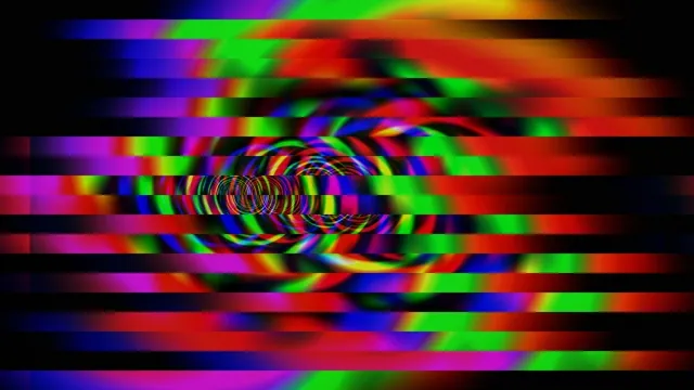 Colorful Rainbow Spiral Glitch Animation 4K