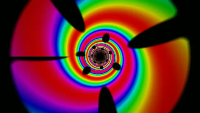 Colorful Rainbow Spiral Tunnel 4K Loop Animation