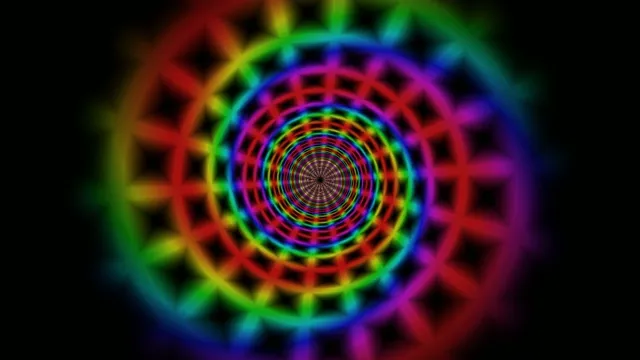Colorful Rainbow Spiral Tunnel Abstract Motion