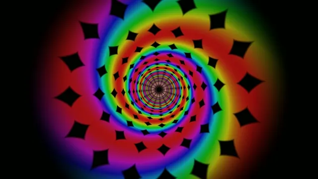 Colorful Rainbow Spiral Tunnel Motion Graphics