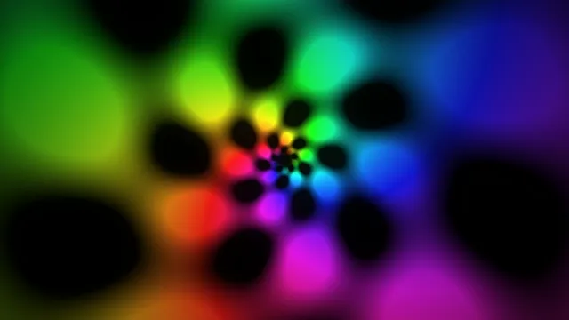 Colorful spiral design with vibrant shades in a dark setting