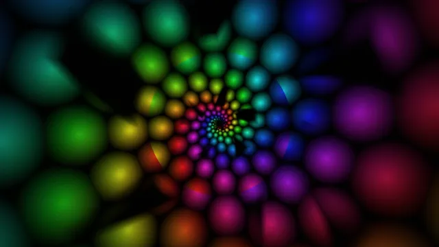 Colorful Spiral Orbs 4K Abstract Motion Graphics