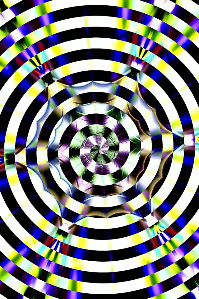 Concentric Circle Neon Tunnel 60fps Portrait Screensaver VJ Loop