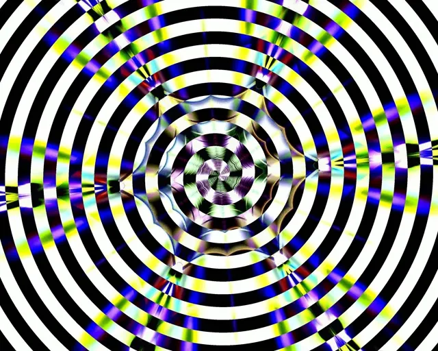 Concentric Circle Neon Tunnel 60fps Screensaver Square VJ Loop