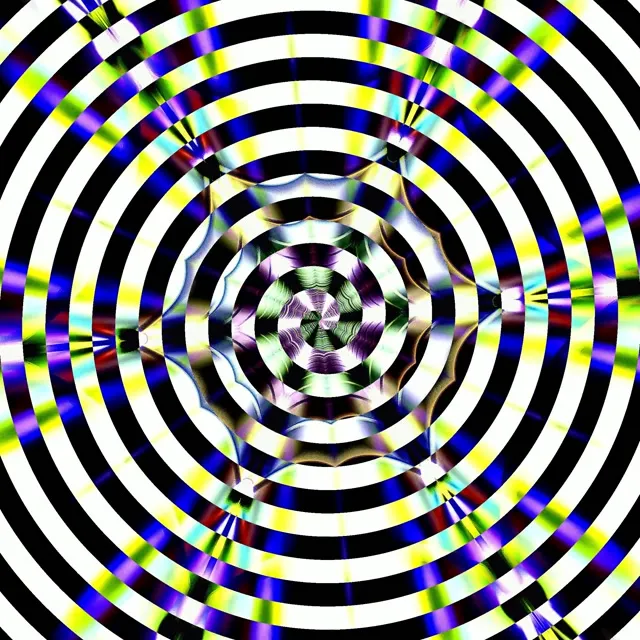 Concentric Circle Neon Tunnel 60fps Square Screensaver VJ Loop