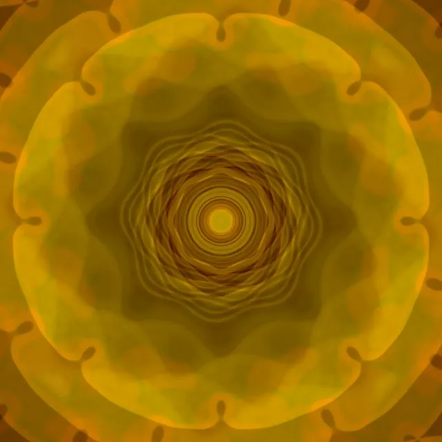 Concentric Golden Neon Tunnel 1:1 Square 60fps Screensaver VJ Loop