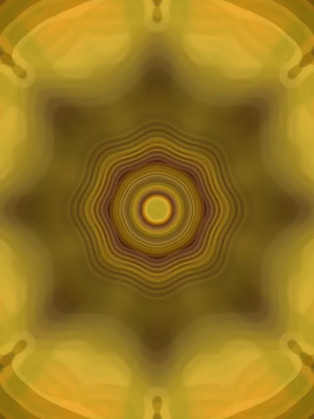 تونل نئون طلایی متحدالمرکز 3:4 iPad Portrait 60fps VJLoops صفحه نمایش