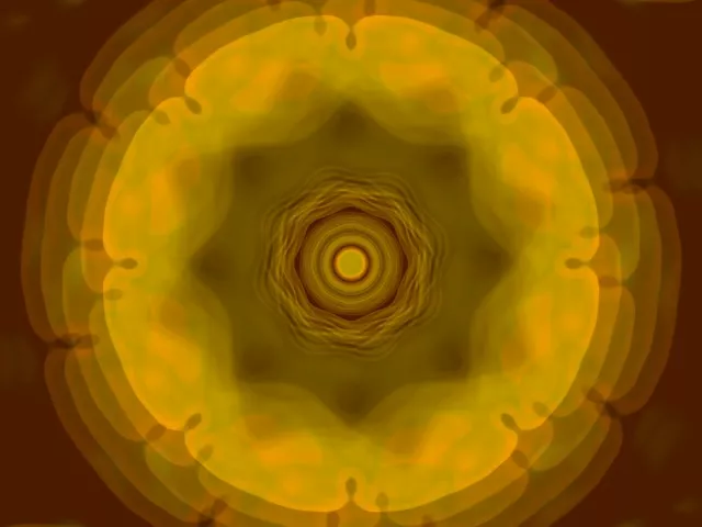 Túnel de Neon Daurat Concèntric 4:3 Clàssic 60fps VJLoops Estalvi de Pantalla