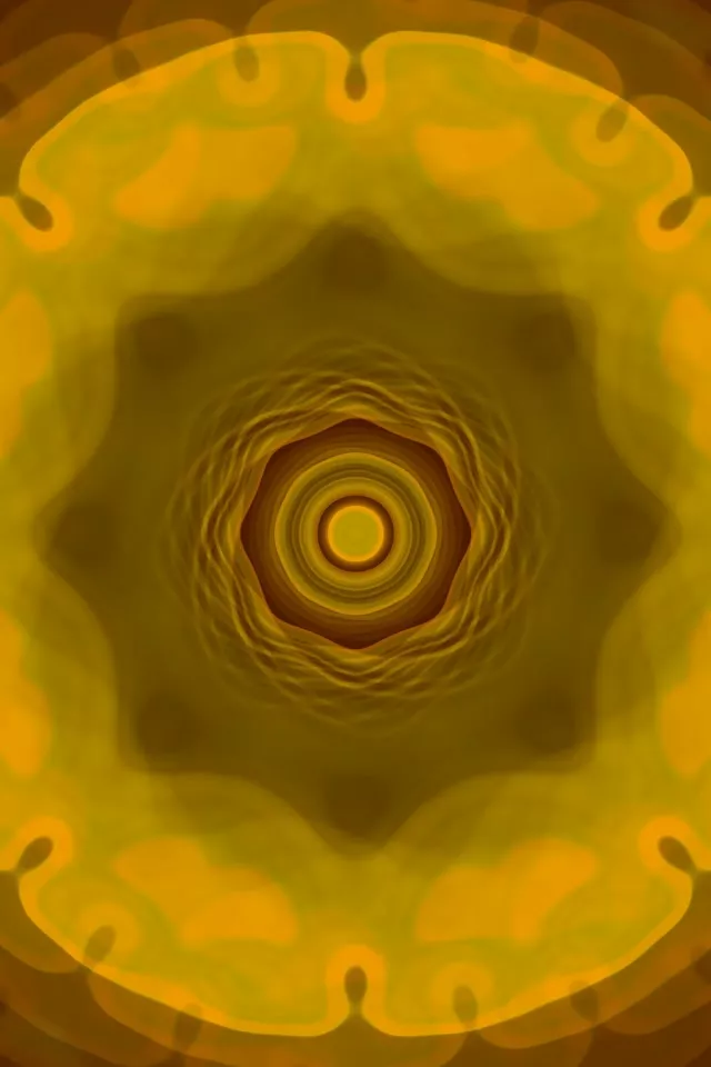 Túnel de Neón Dourado Concéntrico 9:16 Retrato 60fps VJLoops Protector