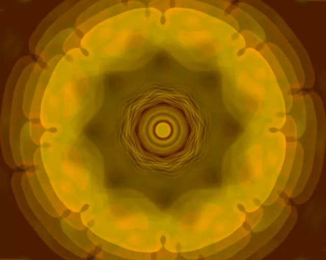 حلقه های طلایی هم مرکز تونل نئون 5:4 Industrial 60fps VJLoops صفحه نگهدار