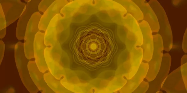 Concentric Golden Vortex Neon Tunnel 2:1 Univisium 60fps VJ Loop Screensaver