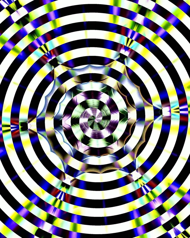 Concentric Neon Tunnel 60fps Screensaver | Portrait VJ Loop