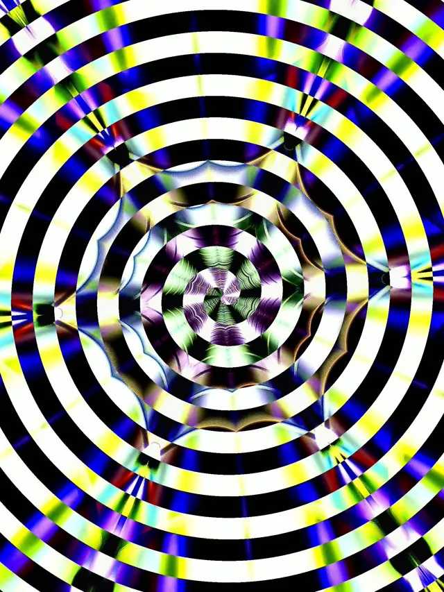 Concentric Neon Tunnel 60fps Vertical Screensaver VJ Loop