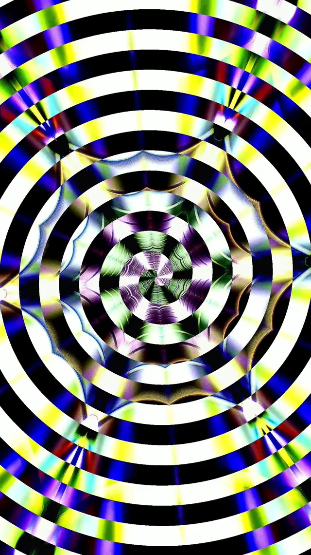 Concentric Neon Tunnel 60fps | Vertical Screensaver VJ Loop