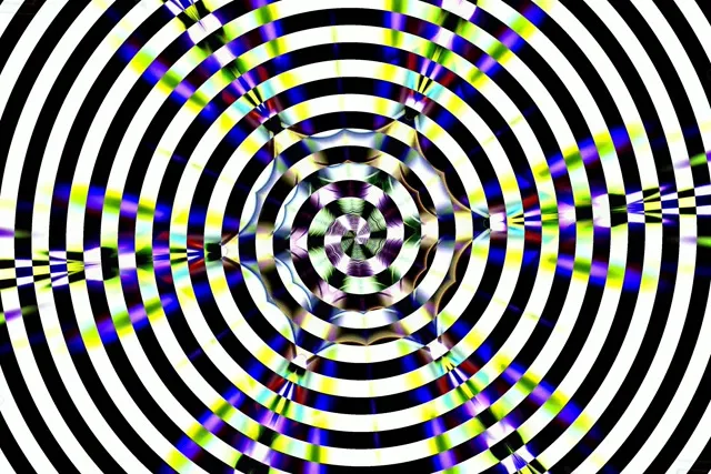 Concentric Neon Tunnel VJ Loop Screensaver 60fps | Classic Ratio