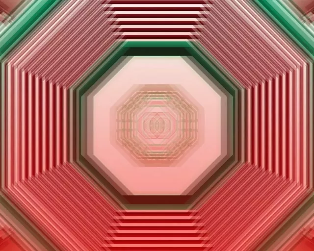 تونل نئون هشت ضلعی متحدالمرکز 5:4 صنعتی 60fps صفحه نمایش VJ Loop