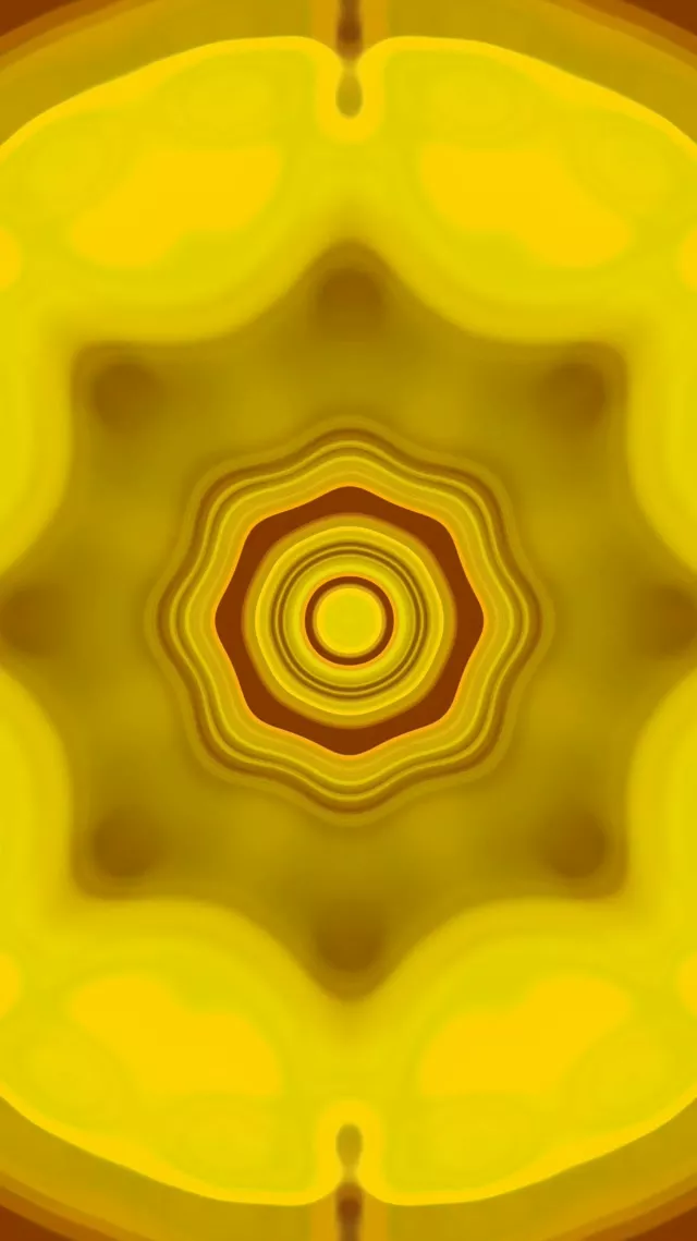 Concentric Yellow Neon Tunnel | 9:16 Reels 60fps Screensaver VJ Loop