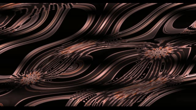 Copper Neon Tunnel 60fps with Swirling Waves and Radiating Light Bursts