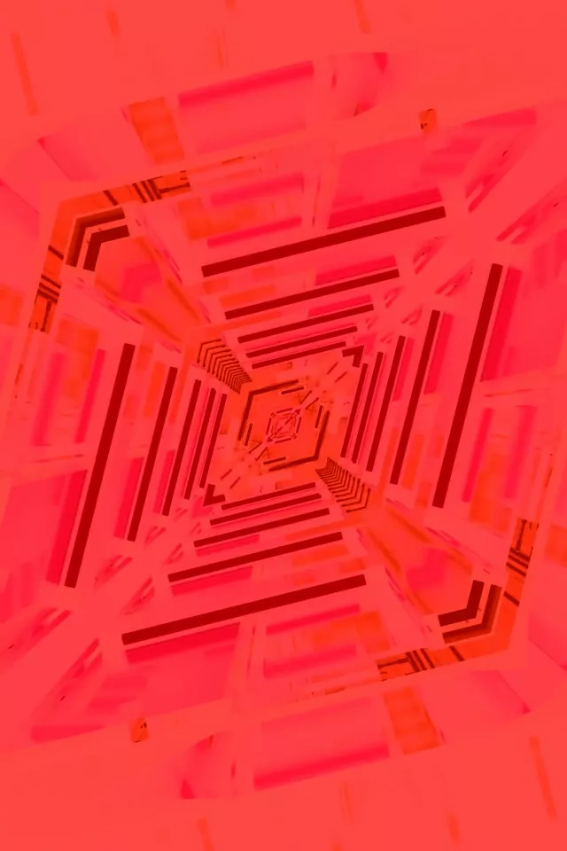 Neon Tunnel წითელი Spiral Grid VJ Loop 60fps 2:3 Photo Portrait Screensaver
