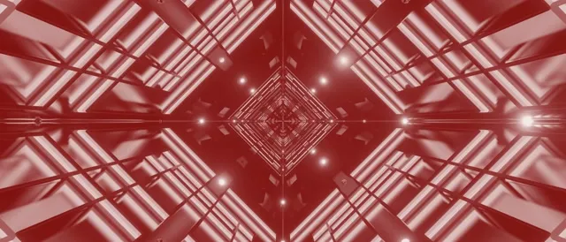 Red Neon Tunnel Diamond Vortex VJ Loop 21:9 Ultrawide 60fps Scréacharnach Soilsiú